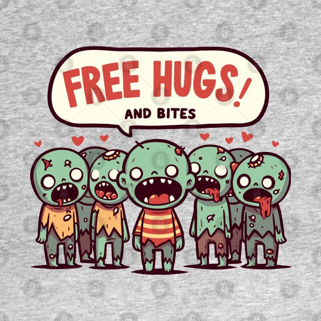 Free hugs and bites - zombie kids by PrintSoulDesigns